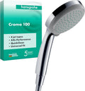 Hansgrohe Croma 100 Shower Head Hand Round 100mm 4 Sprays Brushed New