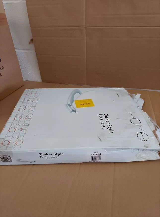 Argos Home Tongue Groove Style Toilet Seat White 45x37.3x5.3cm New