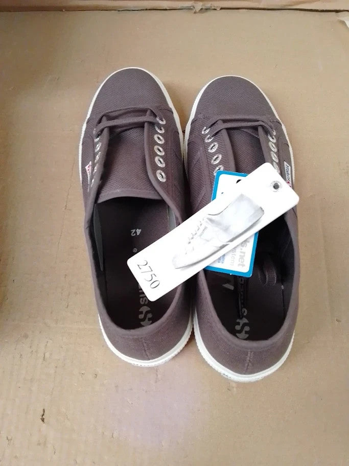 Superga Unisex 2750 Cotu Classic Trainers Dk Grey Iron 3.5uk New