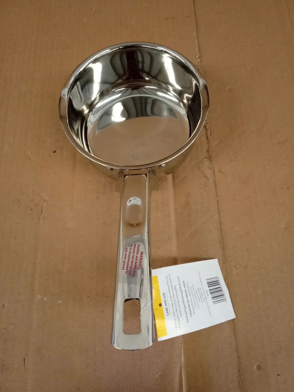 Penguin Home Stainless Steel Milk Pan 14cm 1L Capacity Double Sided Induction