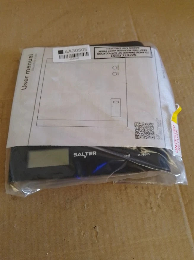 Salter Digital Kitchen Scale Black Electronic Food Weighing Quality Design