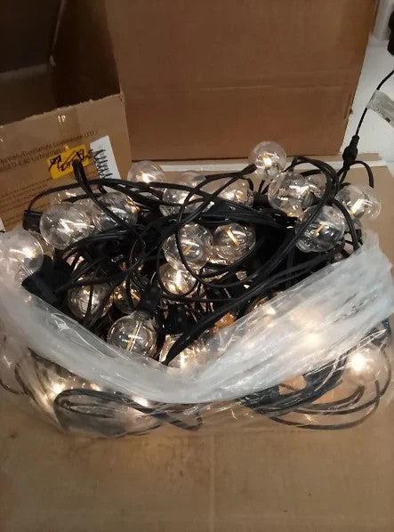 Yuusei Festoon 150ft LED Bulb 58+2 G40 Outdoor String Lights 2.7k Warm White New