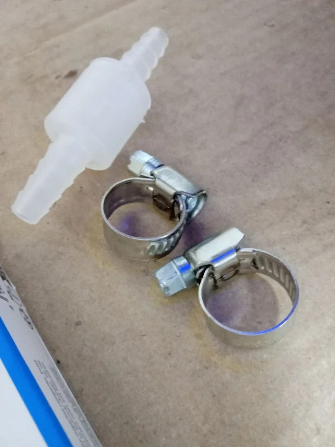 Xavax Non Return Valve with 2 Hose Clamps Max Ø10mm Water Hose Check Valve