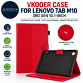 Case Lenovo Tab M10 3rd Gen 10.1in TB328FU TB328XU Leather Folio Cover Red New