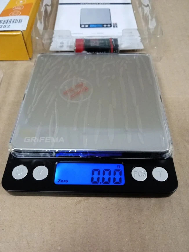 Grifema GA2003 Digital Kitchen Trays 500g 0.05g Pocket Scales Silver New