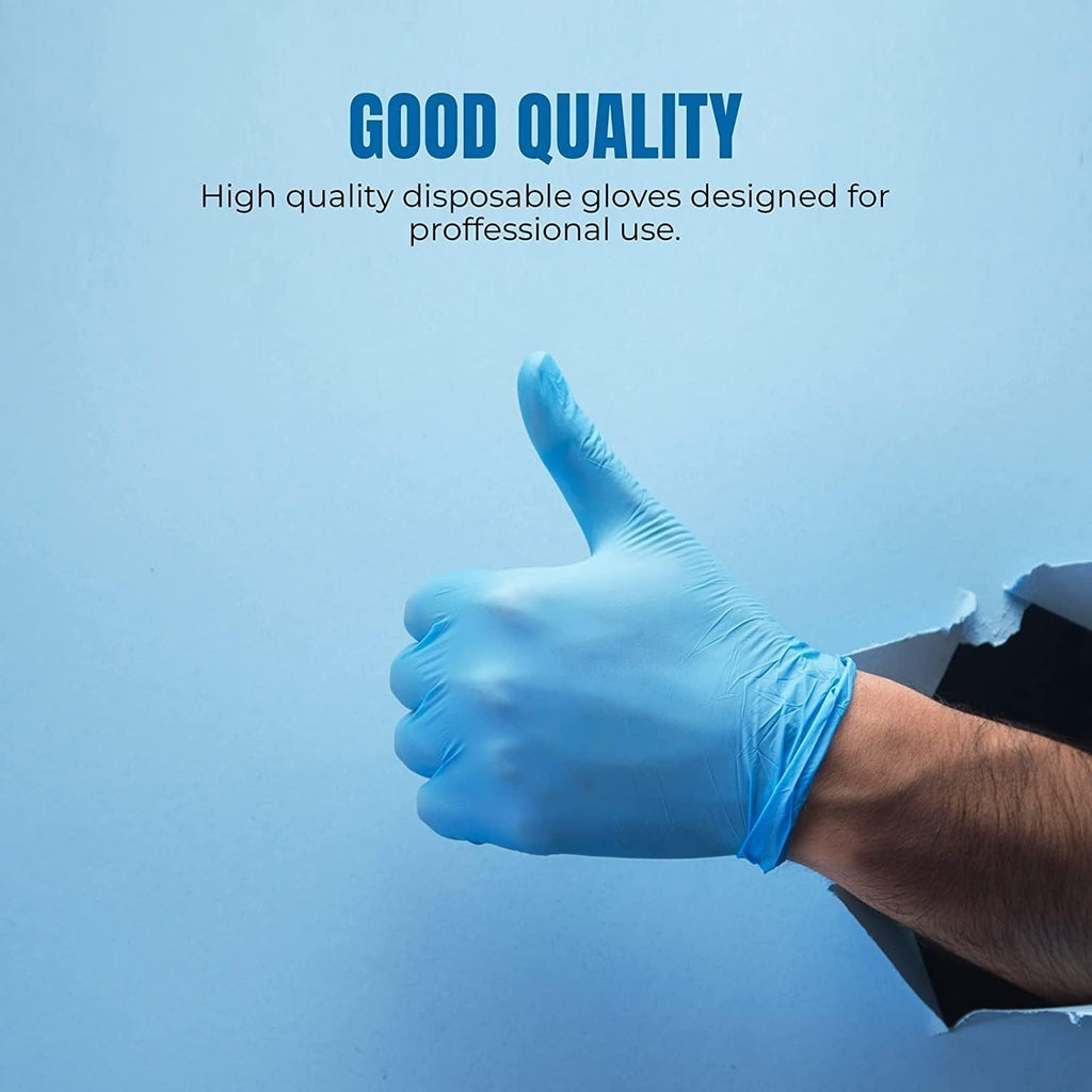 Pankti Surgicals Powder Free Nitrile Gloves Food Hand Disposable Medium New