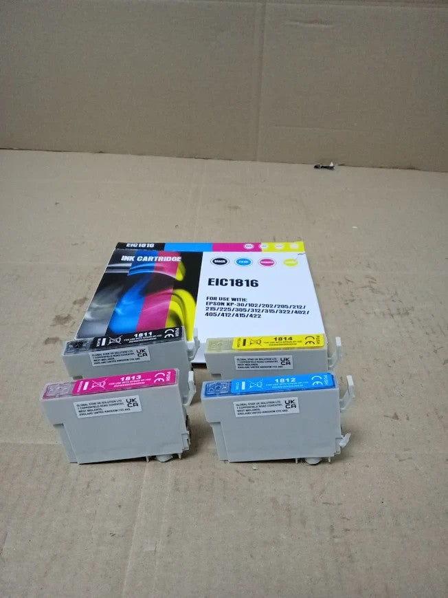 ECSC Compatible Ink Cartridge Replacement Epson Black Cyan Yellow Magenta 4pc
