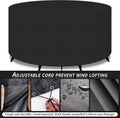 Patio Plus Round Garden Table Furniture Cover 420D Oxford Fabric Black Large New