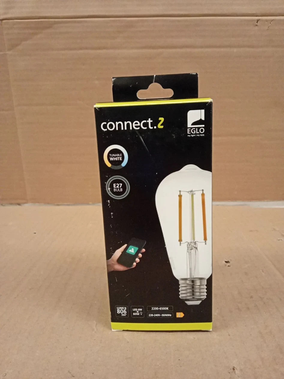 Eglo Connect Smart Home E27 LED Filament Light Bulb ST64 ZigBee Transparent New