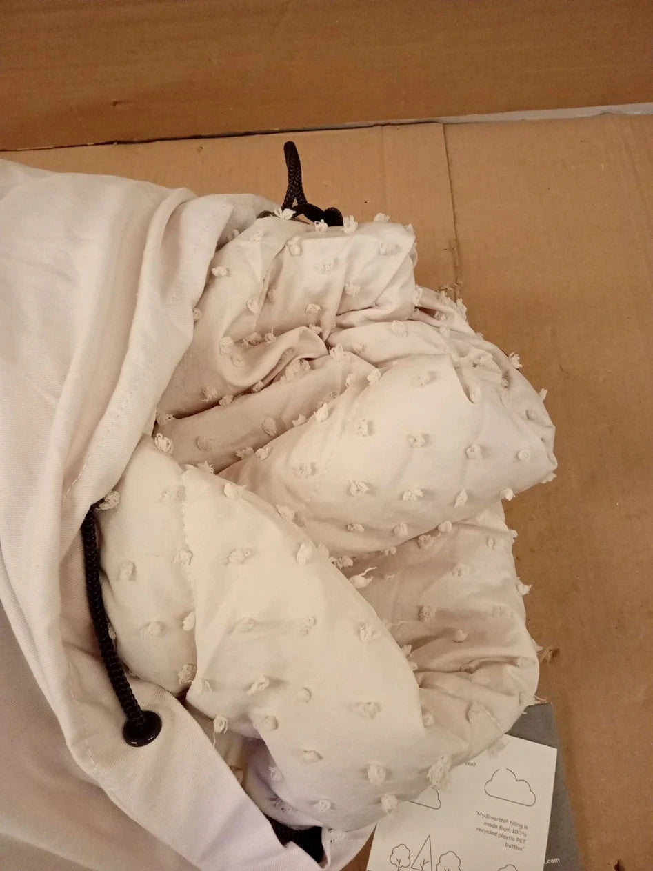 Night Lark Coverless Duvet 4.5 Tog Tufted Dots Natural Oat King Size Smartfil