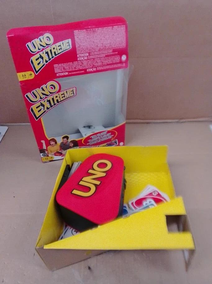 UNO Extreme Card Game Featuring Random Action Launcher Lights Sounds 7+ New