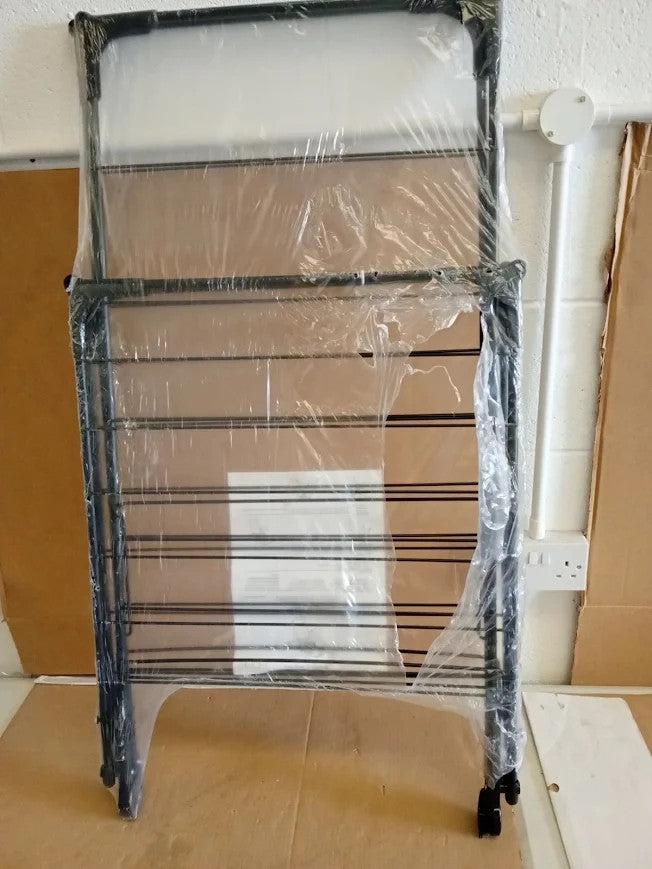 Argos Home Cross Wing Airer Black Total Drying Space 14m When Open 139x57x100cm