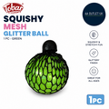 Tobar 30236 Squishy Mesh Glitter Ball 1pc Blue Pink Green Ottavino