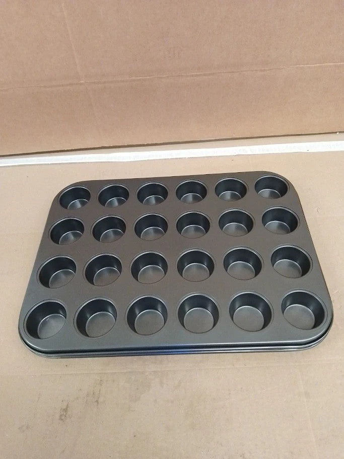 ASelected 2Pack Mini Baking Tray 24Cup Muffin Baking Pan Non Stick Cupcake New
