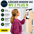 Karcher Window Vac WV 2 Plus N Battery Running Time 35min LED Display
