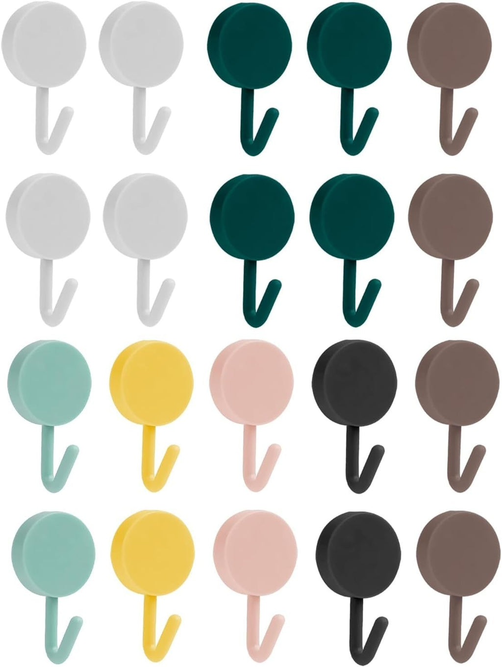 Supecesorio Self Adhesive Hooks 18pc Stick On Wall Adhesive Colorful Mini New