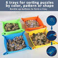 1000 Pieces Jigsaw Puzzle Board Storage 6 Sorting Trays  New