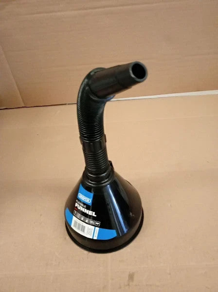 Draper 140mm Pvc Flexible Funnel Gauze Filter Handle Refilling 13.6x17.2cm New