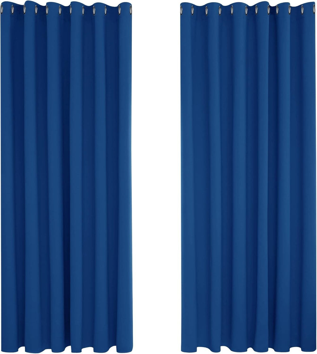 Deconovo Super Soft Thermal Insulated Eyelet Blackout Curtains 90x90in New