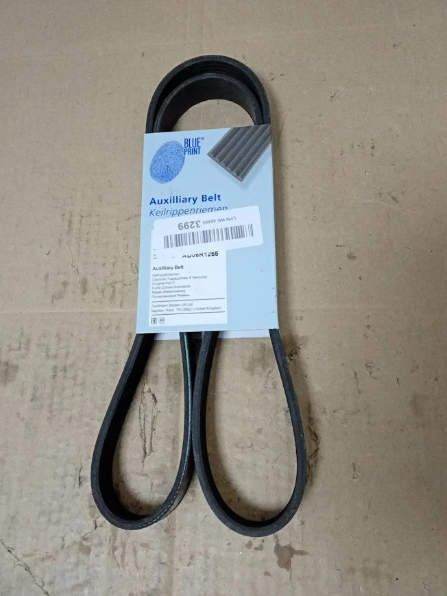 Blue Print AD06R1255 Auxiliary Belt Ethylene Propylene Diene Monomer Black New