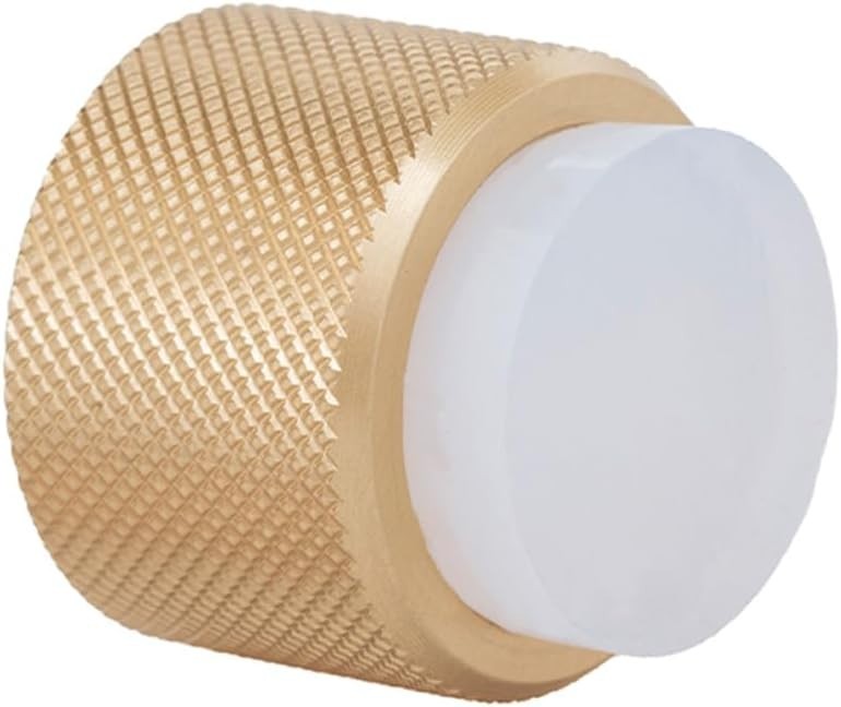 EVI Herrajes Design Wall Door Stop Diamond Knurling 28x28mm Matt Satin Brass New