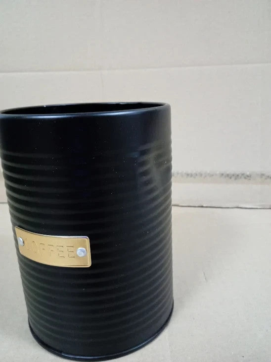 Typhoon Otto Black Stylish Coffee Jar Storage 1.4 Litres Alloy Steel Airtight
