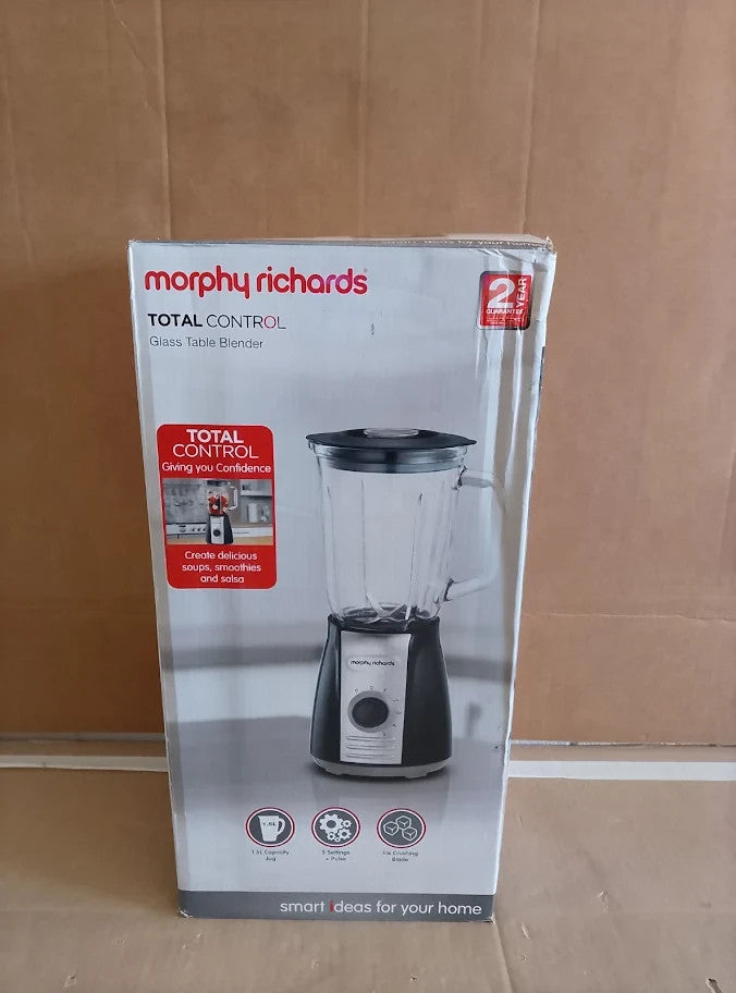 Morphy Richards Total Control Glass Jug Blender Ice Crusher Blades 600w 1.5L