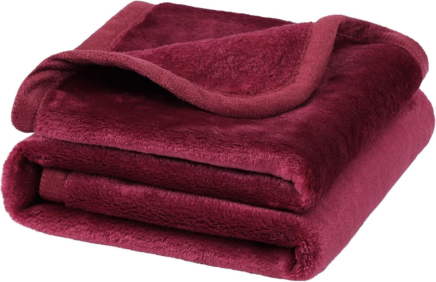 PiccoCasa Pet Dog Blanket Fluffy Fleece Soft Warm Puppy Burgundy 75x100cm New