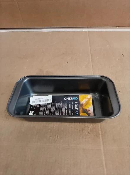 Chef Aid Non Stick Tin Carbon Steel Rectangular Bread Pan Cakes 25.3x13x6cm New