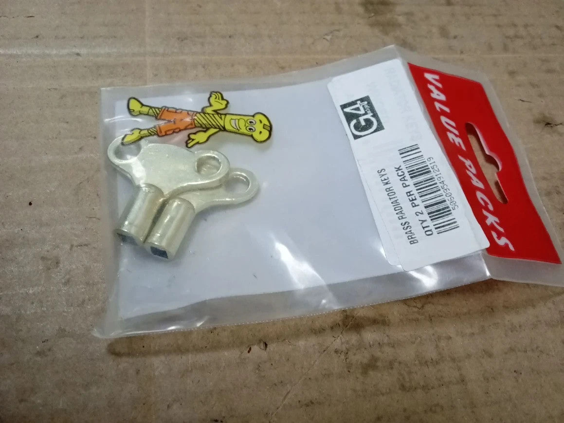G4gadget Radiator Bleed Key 2 Pack Solid Brass Radiator Bleeding Venting New