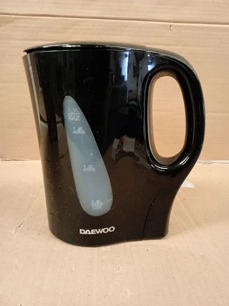 Daewoo Essentials 1.7L Fast Boil Electric Kettle Black Plastic Cordless Jug
