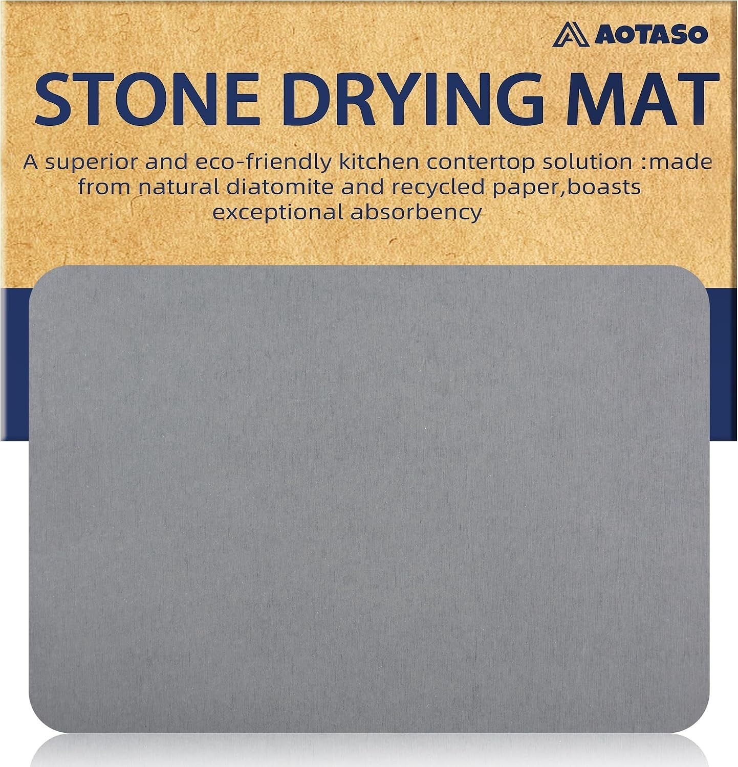 Stone Mat Grey Stone Quick Dry & Super Absorbent 30.5x40.6cm New