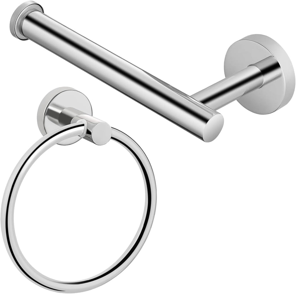 Wall Mounted Stainless Steel Bathroom Holder Set For Towels Toilet Paper New