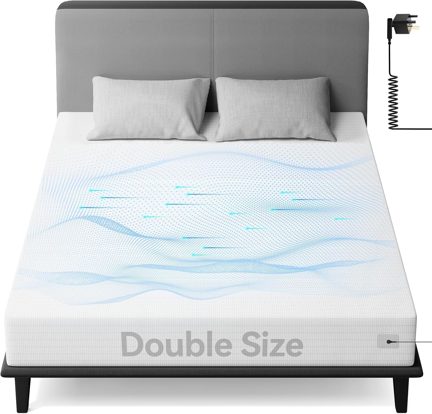 Warmiehomy Grounding Fitted Sheet Double Size Grounding Mat Earthing 135x190cm