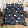 Loussiesd Boy Skull Duvet Cover Pumpkin Lantern Bedding Set Kids Teen Single New