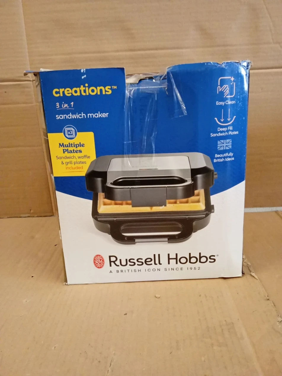 Russell Hobbs Sandwich Maker 3 in 1 Creations Waffle Maker Panini Press 26810