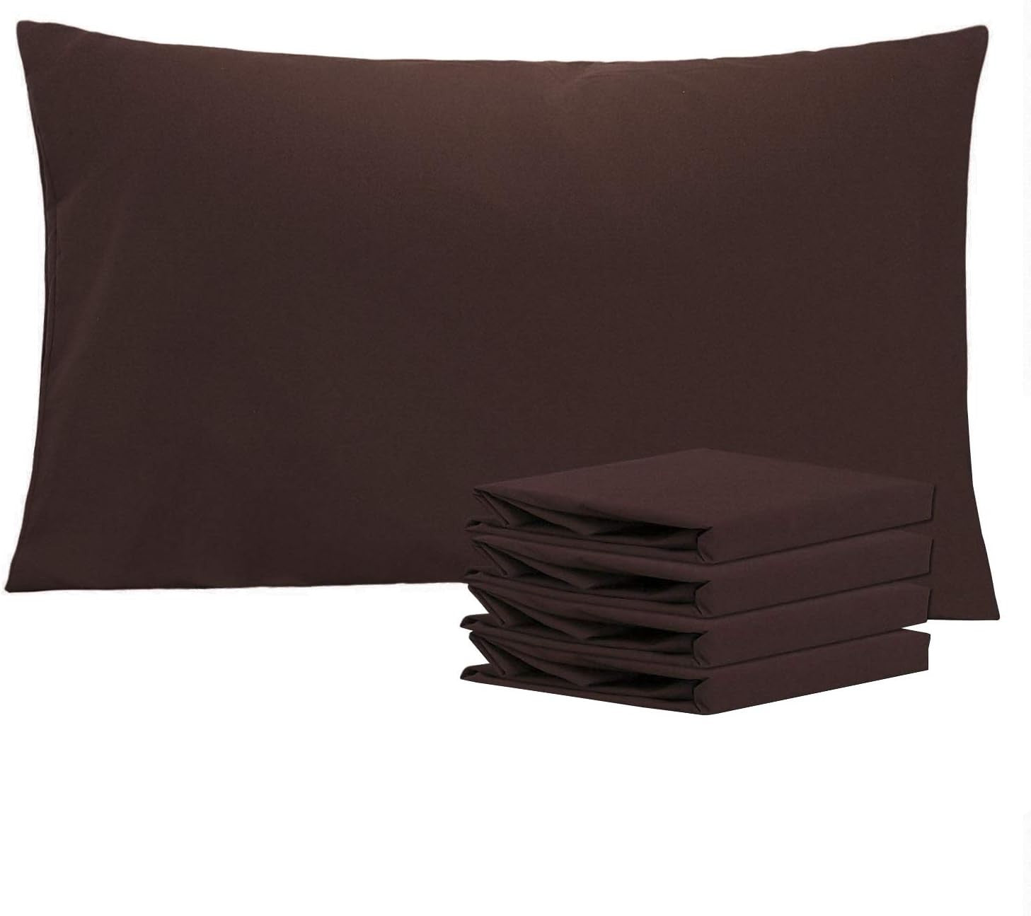 Ntbay 4 Pack 100% Brushed Microfiber Plain Pillowcases 1800 Super Soft Cozy New