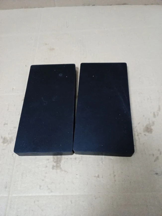 Molenco 2pc Bathroom Trays Silicone Vanity Bathroom Vanity Rectangle Black