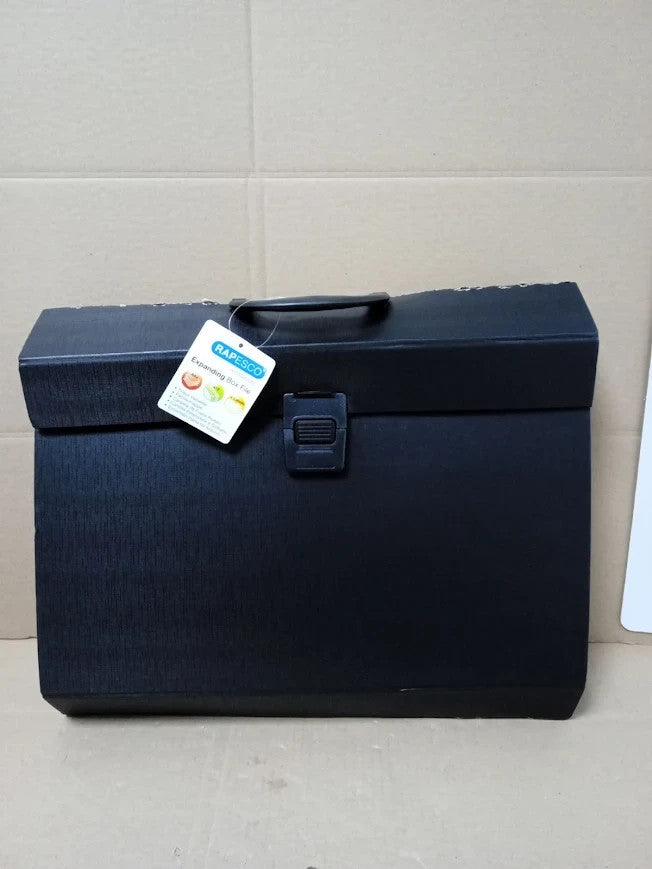 Rapesco 1555 19 Part Expanding Box File Document Organiser A4+ Black