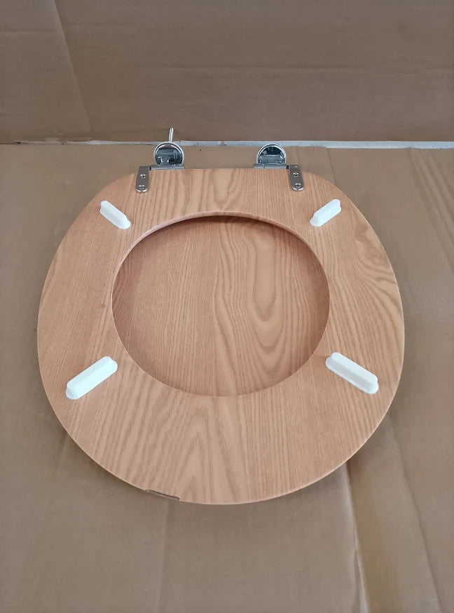 Argos Home Natural Wooden Toilet Seat Moulded Bathroom Replacement WC Design