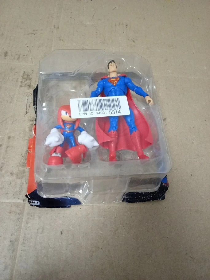 DC Sonic Knuckles Superman Action Figure Multipack Officially Jakks Pacific