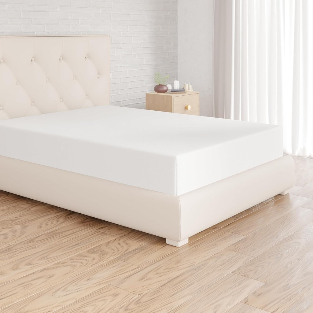 Amazon Basics Bedding Soft Microfibre Double Fitted Sheet 135x190cm White New