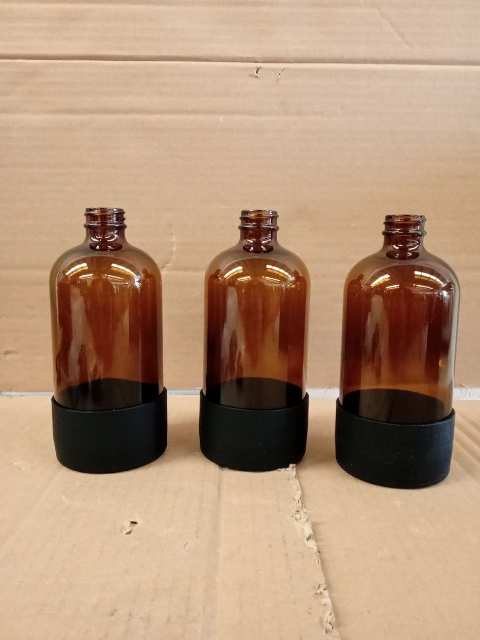 ASelected 3 Pack Glass Spray Bottles 500ml Empty Amber Glass Misting Sprayers