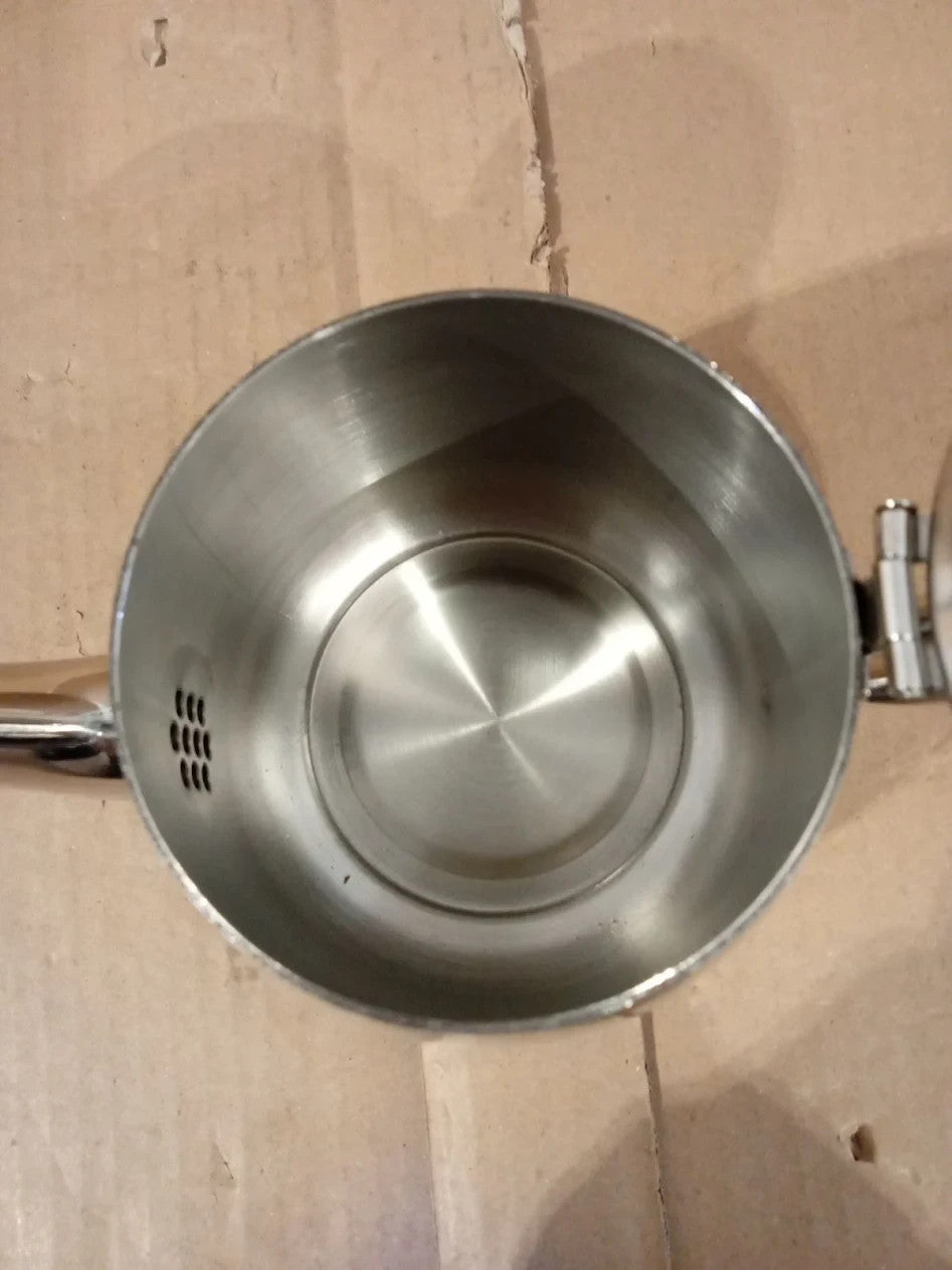 Cafe Ole PT035 Premium Tea Pot 18/10 Stainless Steel Mirror Polished 35oz Silver