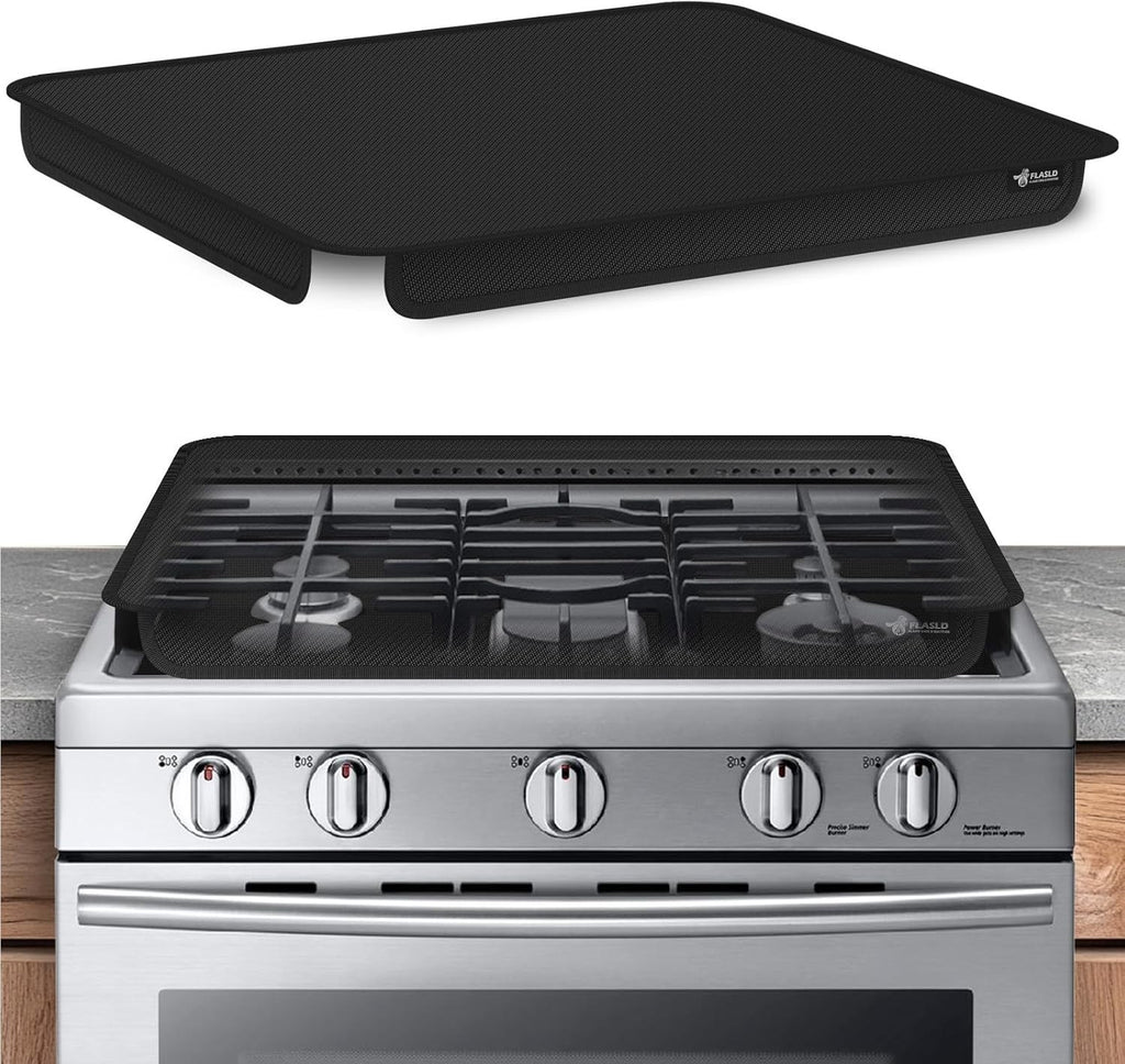 FLASLD Gas Stove Burner Cover Fabric Mat 29.5x21inch Foldable Washable Protector