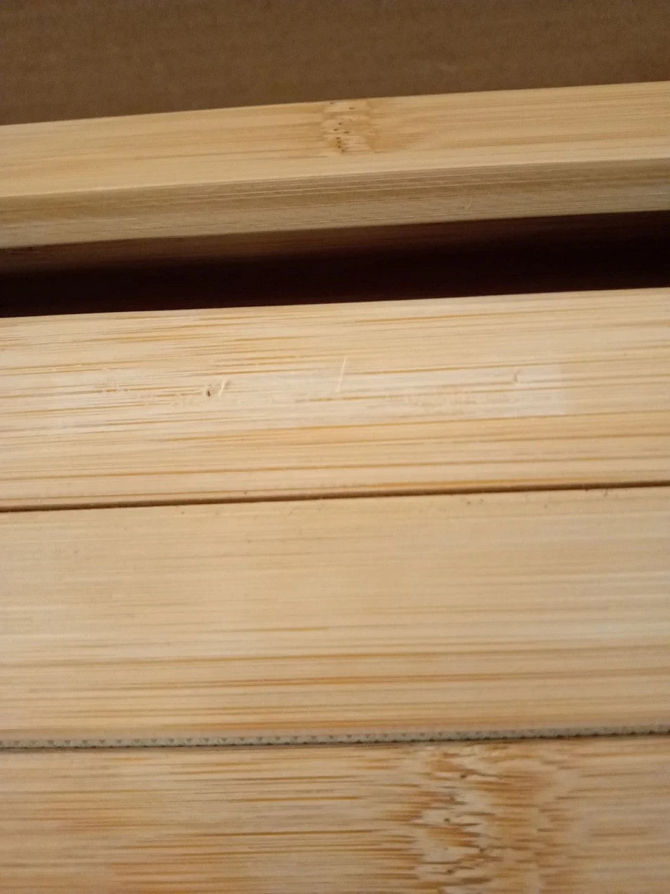 Habitat Bamboo Bread Bin Roll Top Lid 16x38x26cm Full Loaf Kitchen Kit