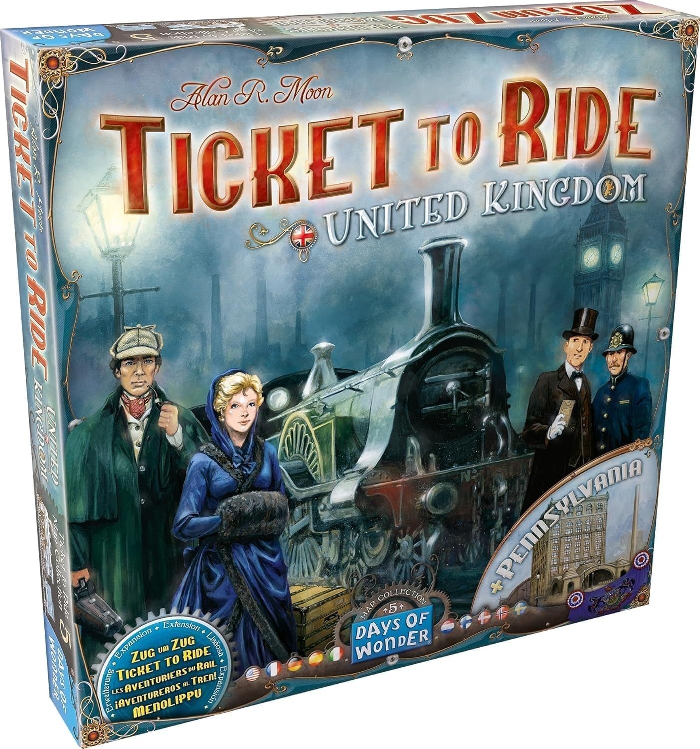 Days Wonder Ticket Ride United Kingdom Board Game Expansion UK Map Ages 8+ New