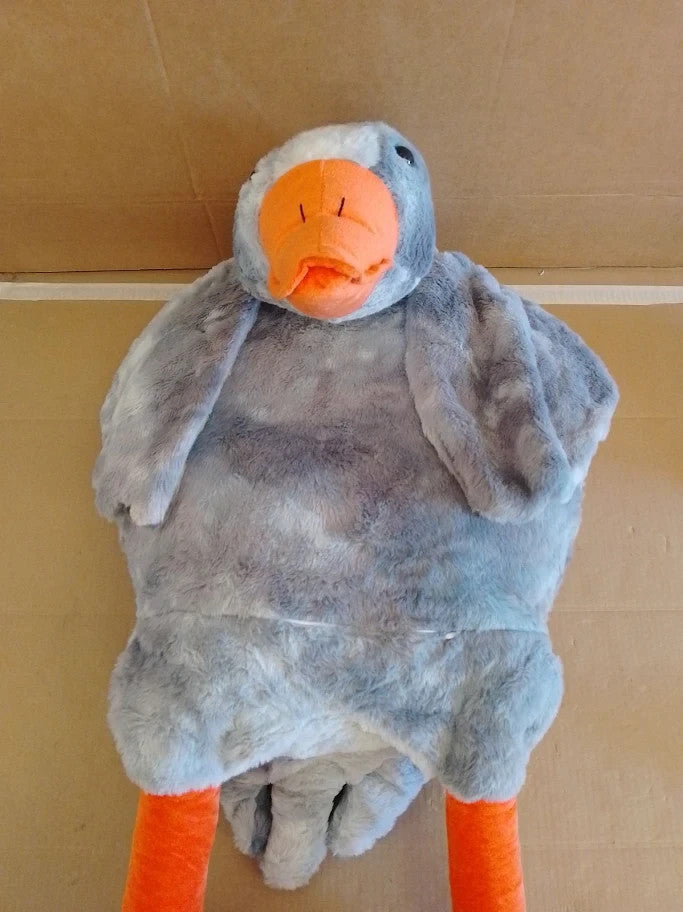 Huge Goose Plush Toys Big Duck Doll Soft Stuffed Animal Sleeping Pillow Grey New