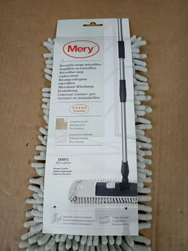 Mery Premium Microfibre Refill Mop Cleaning Cloth Grey 47x15.5cm New