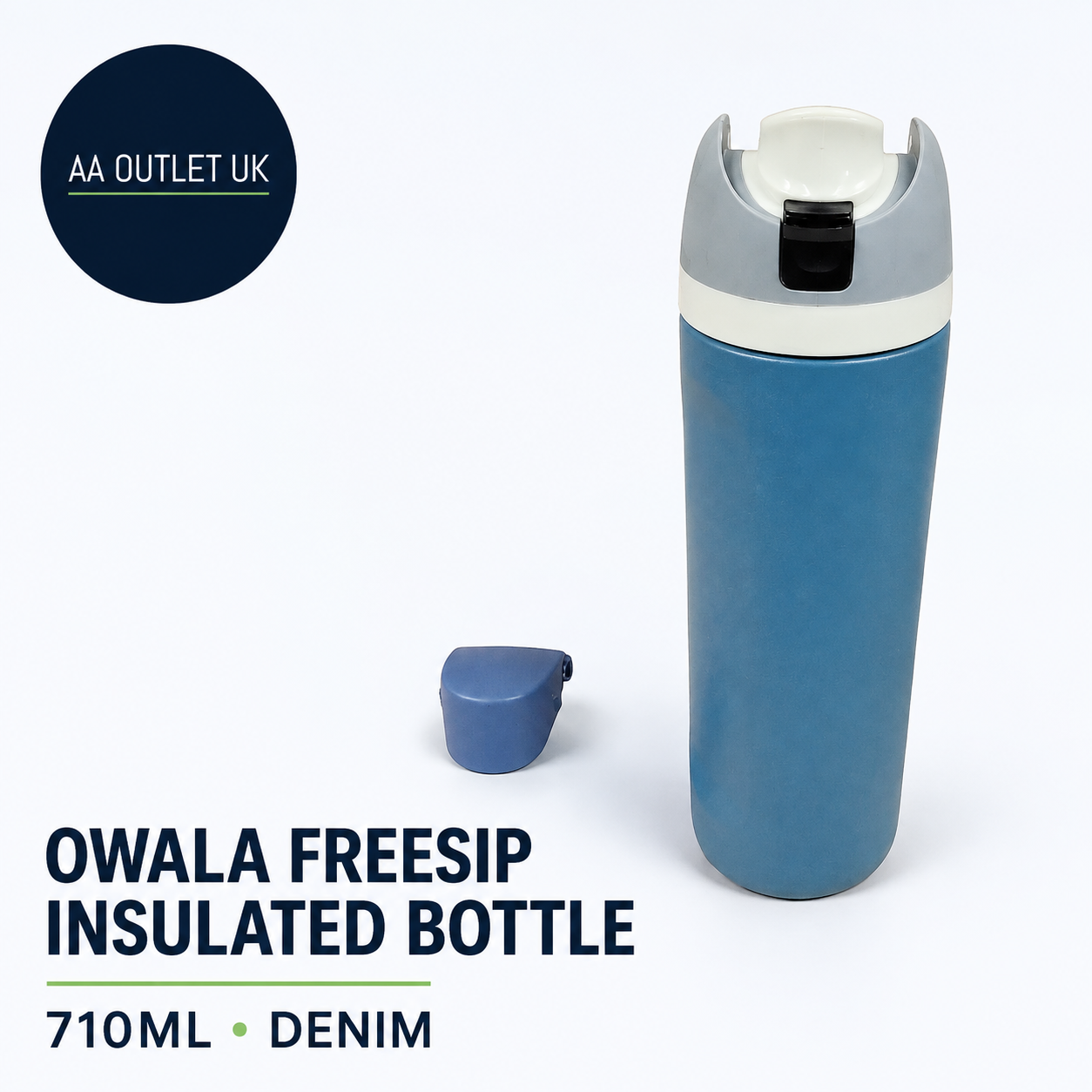 Owala FreeSip Insulated Stainless Steel Water Bottle With Straw 710ml Denim